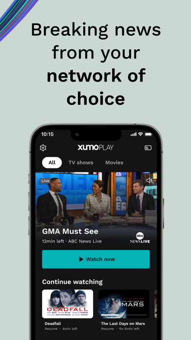 Xumo Play: Stream TV & Movies screenshot 1