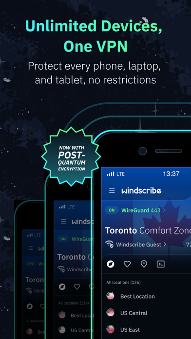 VPN Windscribe: Fast & Secure screenshot 1