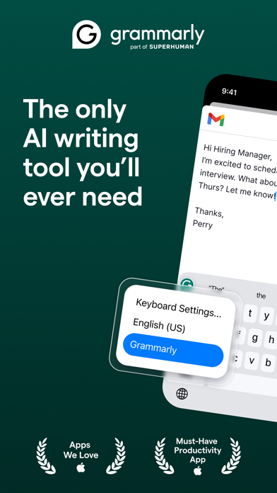 Grammarly: AI Keyboard & Notes screenshot 1