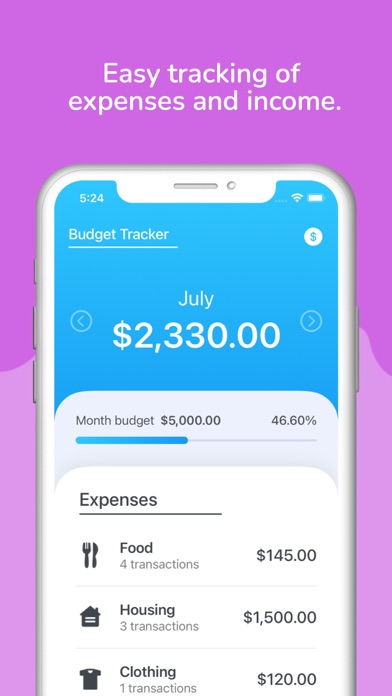 Budget & Expense Tracker screenshot 1