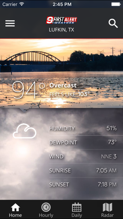 KTRE 9 First Alert Weather screenshot 1