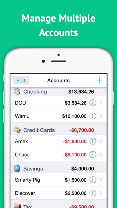 Checkbook - Accounts Tracker screenshot 1