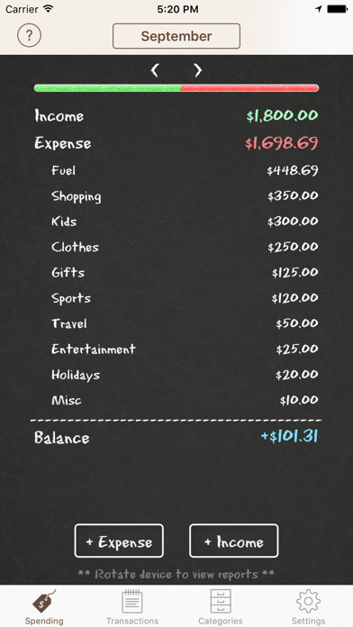 Spending Tracker screenshot 1