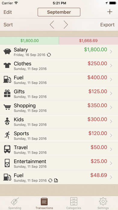 Spending Tracker screenshot 2