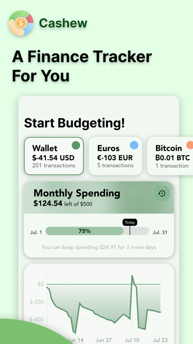Cashew - Expense Budget Tracker screenshot 1