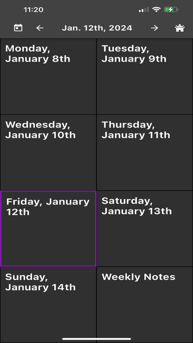 Productivity Page screenshot 1